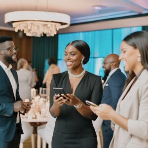 Luxury corporate event trends setup with AI-driven personalization and immersive branding experiences.